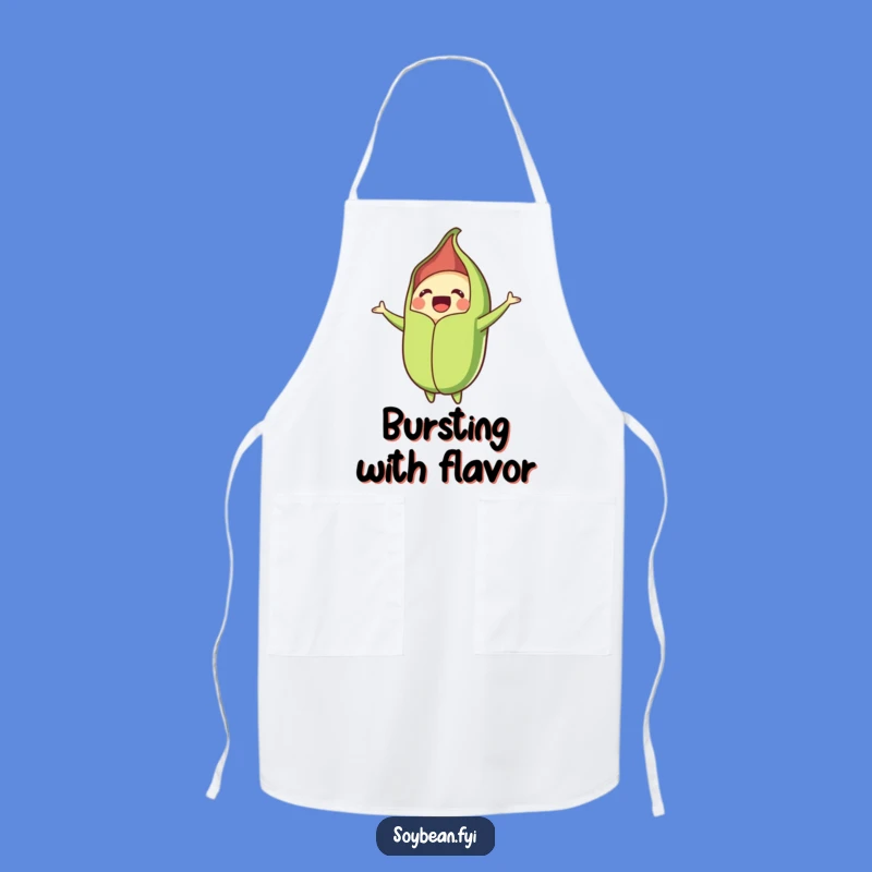 Funny Bursting Soybean Pod Apron: Cook with Joy and Laughter, Unique Kitchen Gift
