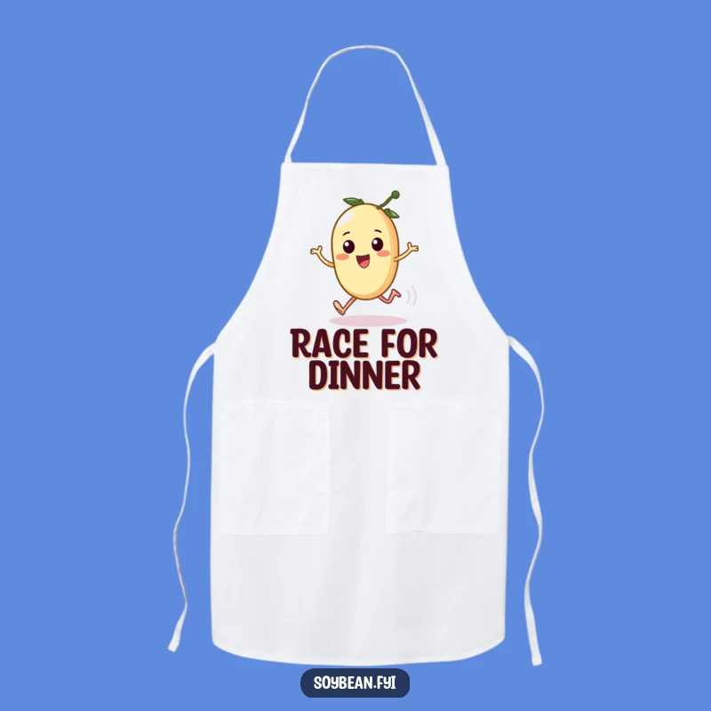 Funny Kawaii Soybean Sprint Apron - Hilarious Cooking Bean Accessory