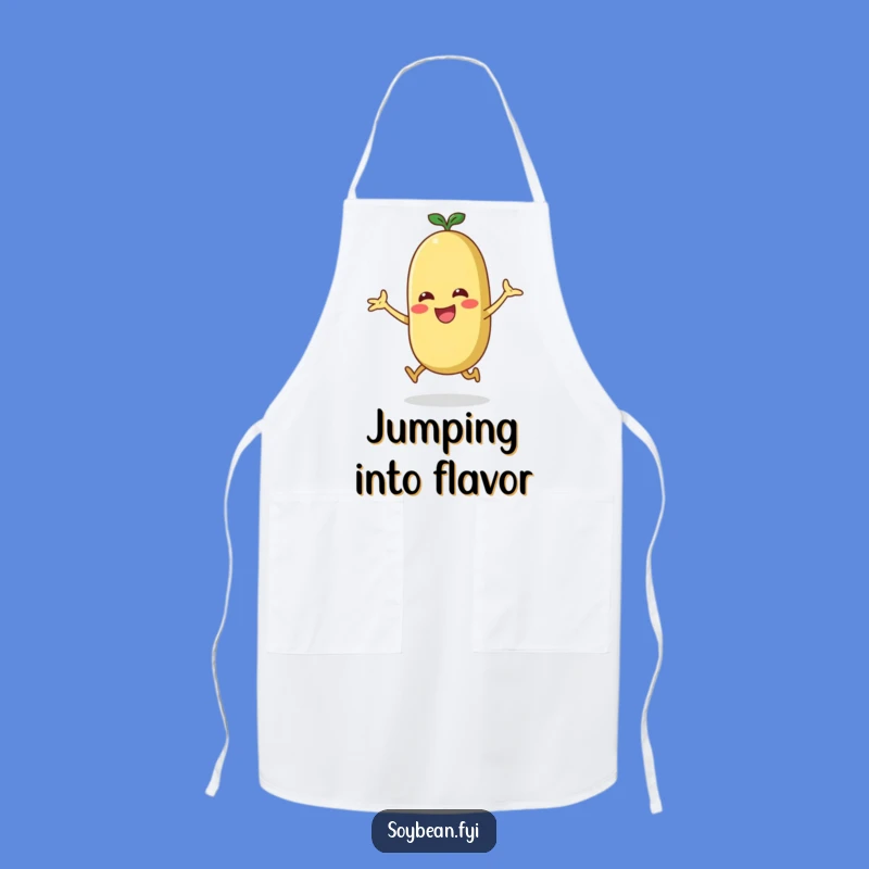 Funny Energetic Soybean Apron - Kitchen Jumping Jacks, Fun Humorous Gift