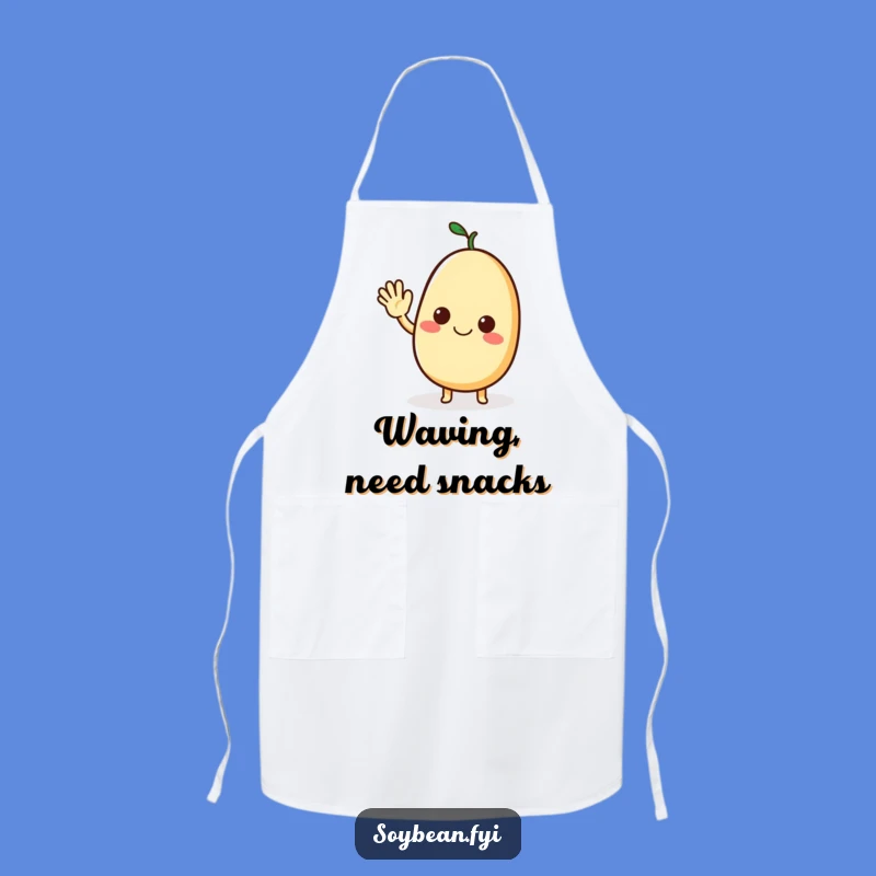 Funny Waving Soybean Apron: Cook with a Smile!