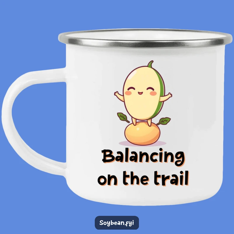 Funny Balancing Soybean Camping Mug: Your Healthy Companion for Outdoor Sips