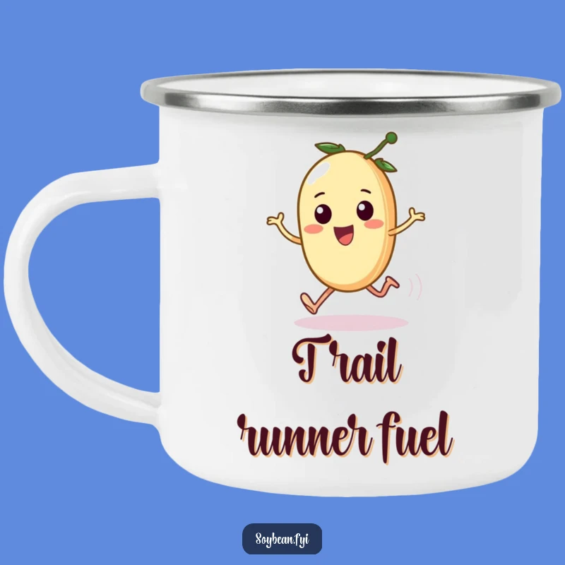 Funny Kawaii Soybean Sprint Camping Mug - Hilarious Outdoor Bean Mug