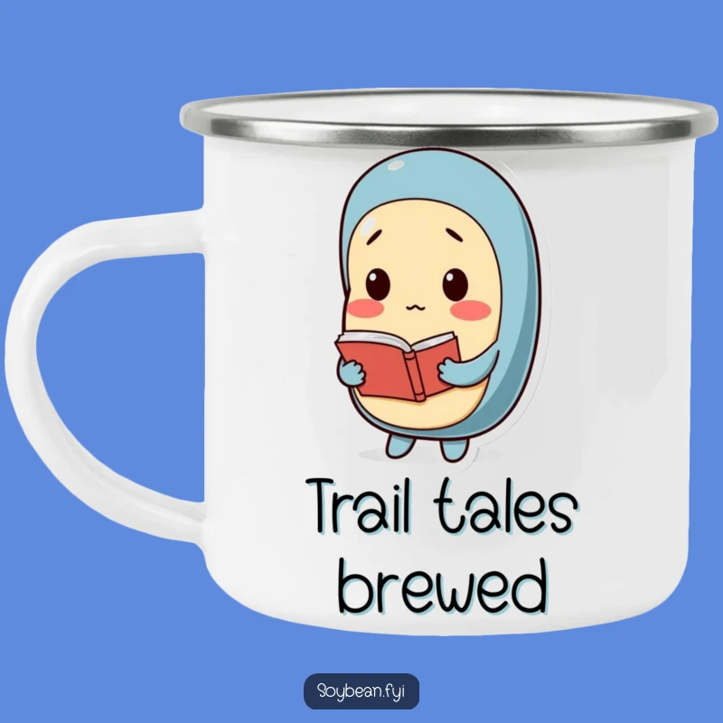 Funny Thoughtful Soybean Camping Mug: Book Lover Outdoors, Funny Gift