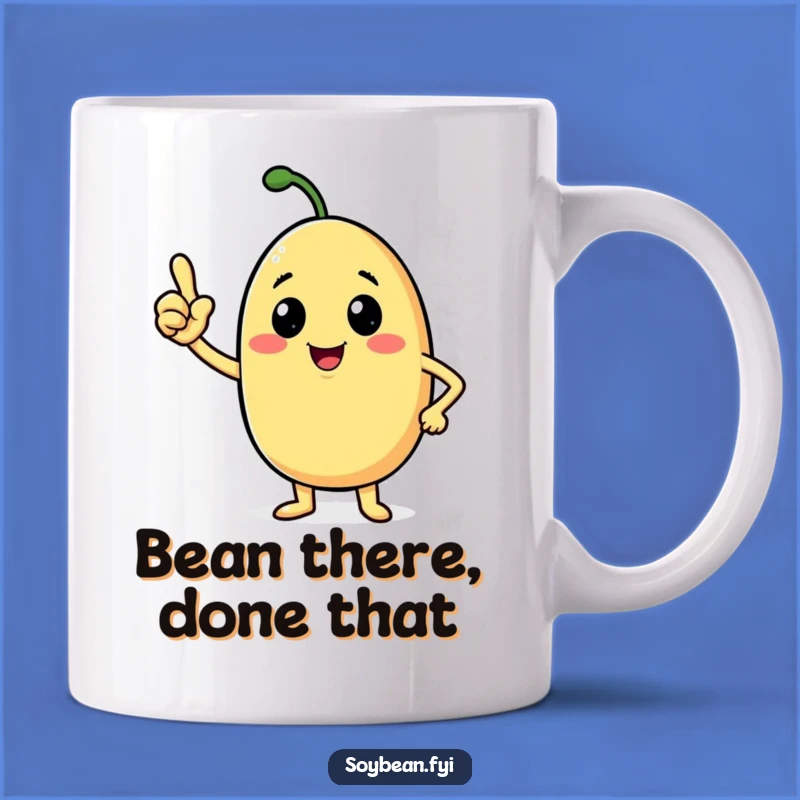 Funny Confident Soybean Mug: Beaming Nod for a Perfect Humorous Gift