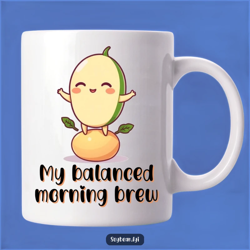 Funny Balancing Soybean Mug: A Playful Gift for Healthy Food Enthusiasts