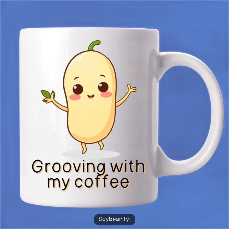 Funny Dancing Soybean Mug: Groove Your Morning, Perfect Fun Gift