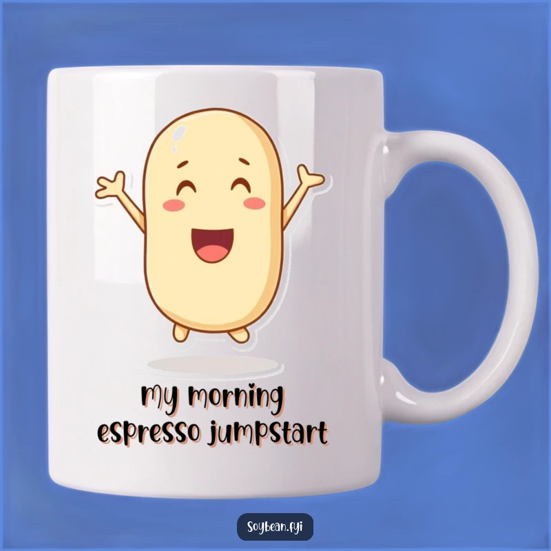 Funny Jumping Soybean Mug: A Happy Bean's Joyful Gift!