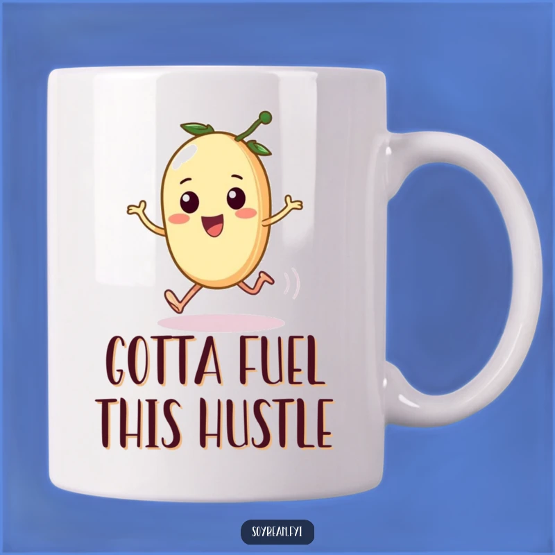 Funny Kawaii Soybean Jogging Mug - Hilarious Sprinting Bean Gift for Runners