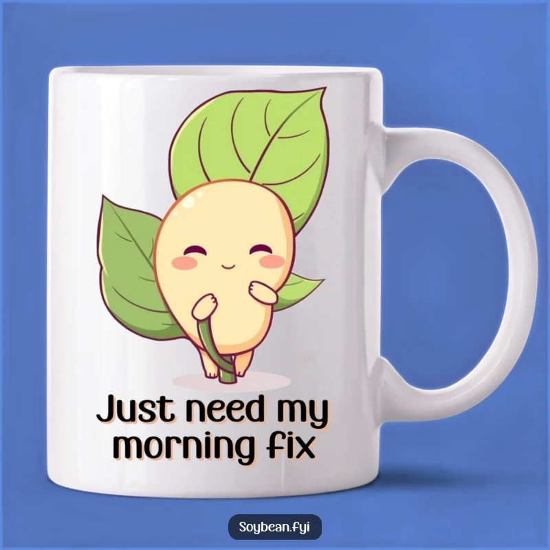 Funny Shy Soybean Mug: Adorable Veggie Peeker, Perfect Gift for Introverts & Veggie Lovers