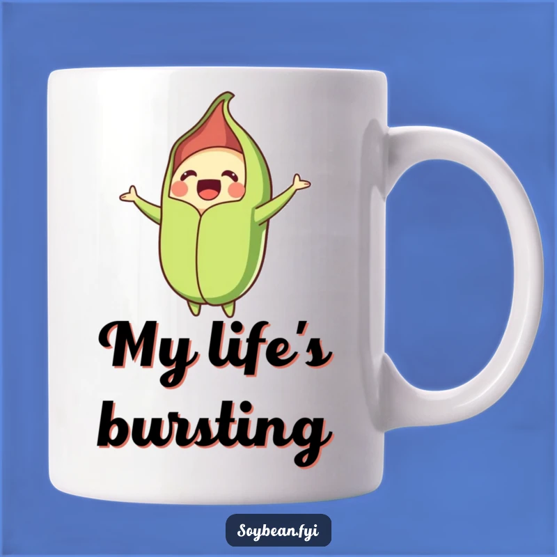 Funny Joyful Soybean Pod Mug: A Happy Burst of Laughter, Perfect Unique Gift