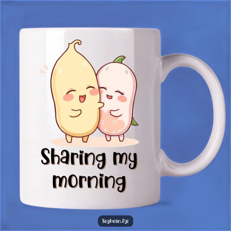 Funny Winked Soybean Nudging Mug - Playful Gift for Friends and Coffee Lovers