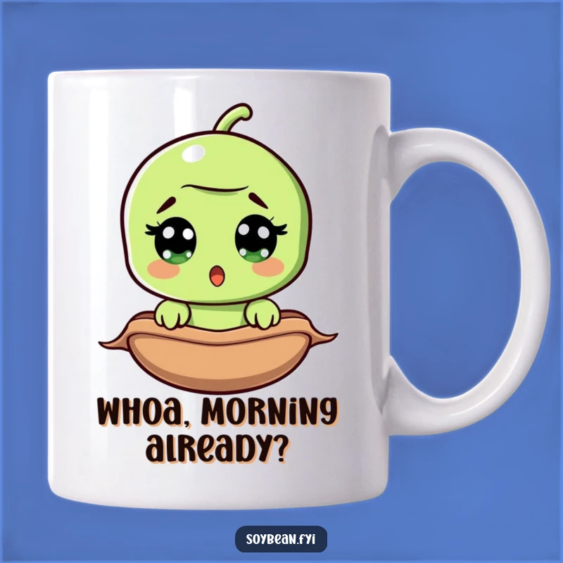 Funny Surprised Soybean Mug: A Hilarious Gift for Veggie Lovers!