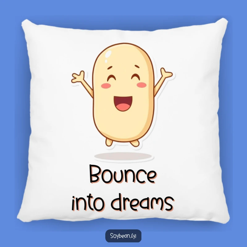 Funny Happy Soybean Pillow: Hugs of Joy!