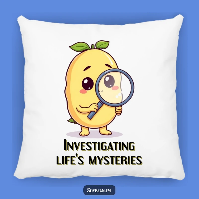 Funny Curious Soybean Pillow: Cozy Investigation for a Humorous Gift