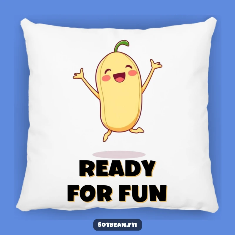 Funny Excited Soybean Pillow: Cozy Comfort with Energetic Flair, Perfect Humorous Gift