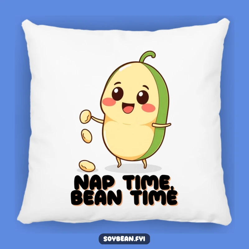 Funny Kawaii Soybean Pillow: Cozy Comfort with a Hilarious Bean-Throwing Character