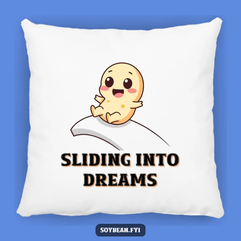 Funny Kawaii Soybean Pillow: Cozy Slider Comfort, Playful Accent, Lovely Funny Gift