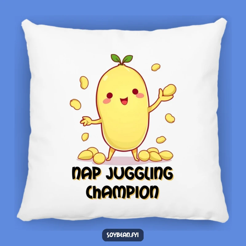 Funny Kawaii Soybean Juggling Pillow: Cozy Edamame Comfort