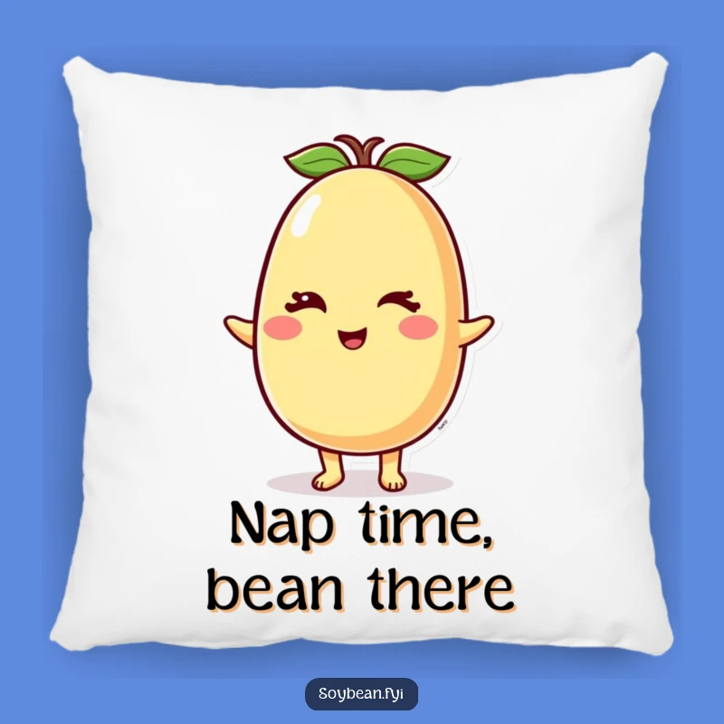 Comfortable Funny Winking Soybean Pillow: Snuggle Up with a Smile, Great Decorative Gift