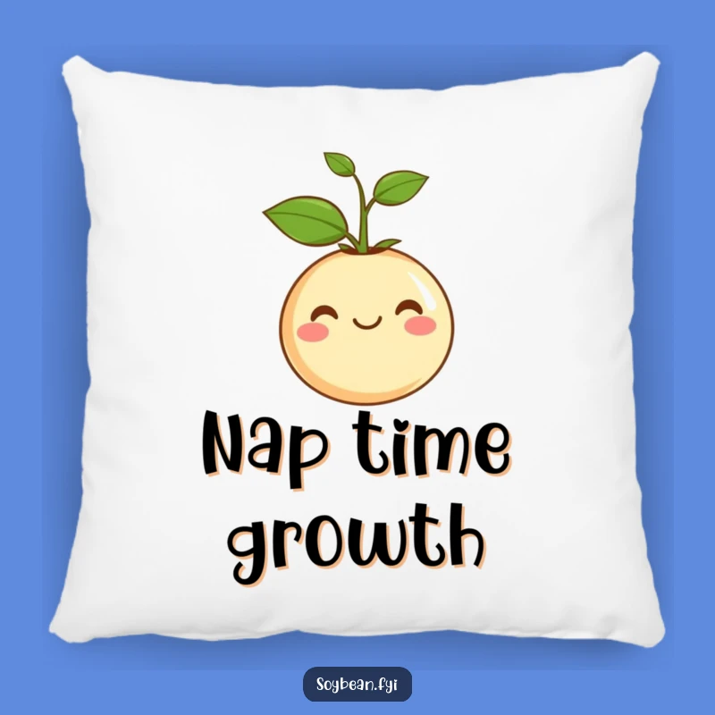 Funny Soybean Sprout Pillow: Cozy Up with Contentment!