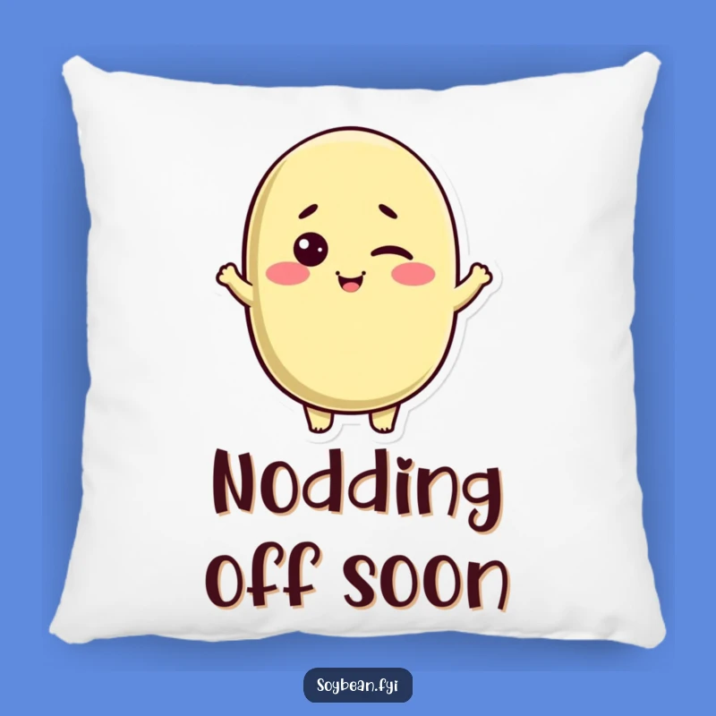 Funny Kawaii Soybean Pillow: Cozy Comfort with a Winking, Nodding Character