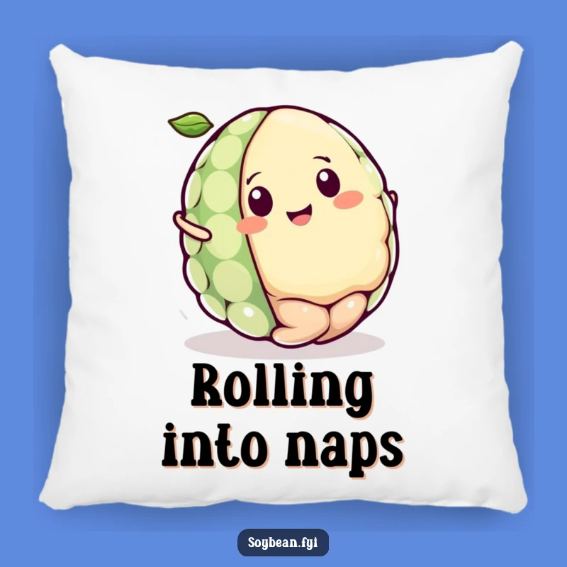 Funny Kawaii Soybean Rolling Pillow, Soft Comfort with a Delightful Ball
