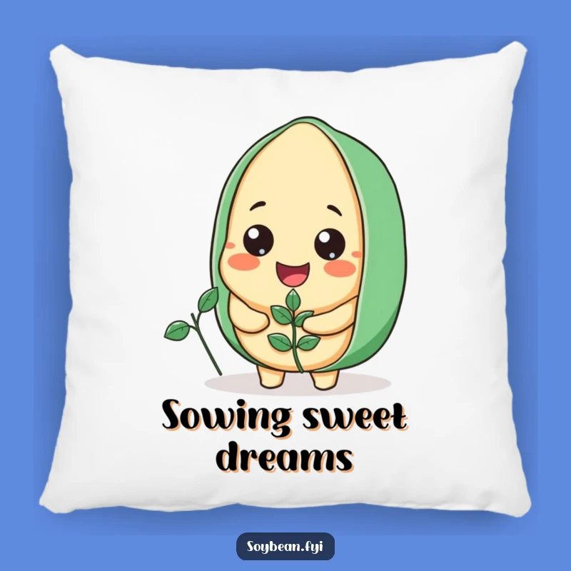 Funny Soft Soybean Pillow: Smiling Gardener Cuddler, Cozy Humorous Gift Accent