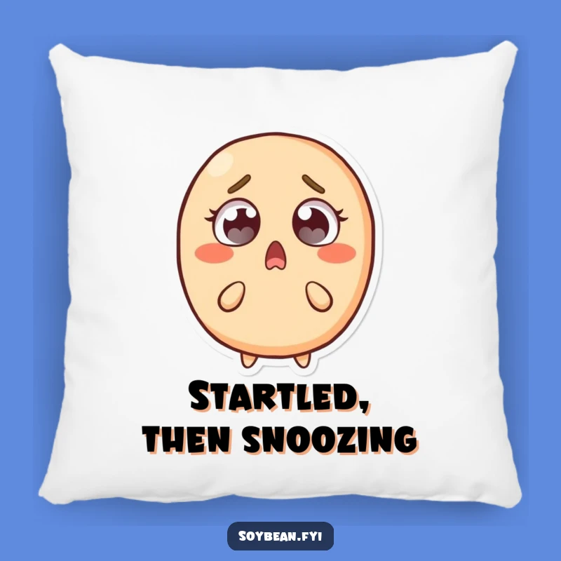 Funny Surprised Soybean Pillow: Cozy Comfort with a Hilarious Reaction!