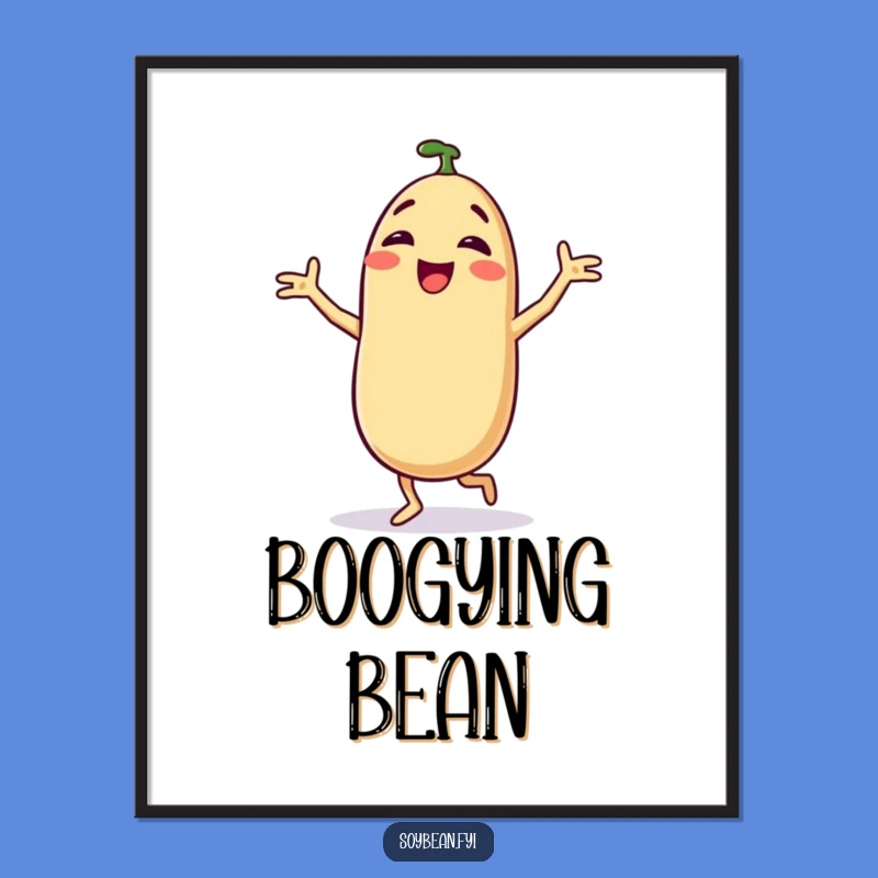 Funny Dancing Soybean Digital Art: Instant Silly Bean Dance Download, Perfect Funny Gift!
