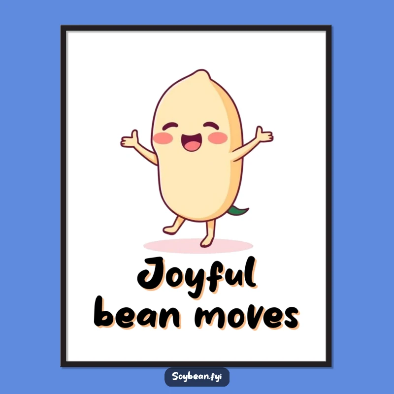 Funny Dancing Soybean Digital Art: Frame a Hilarious Bean’s Joyful Boogie