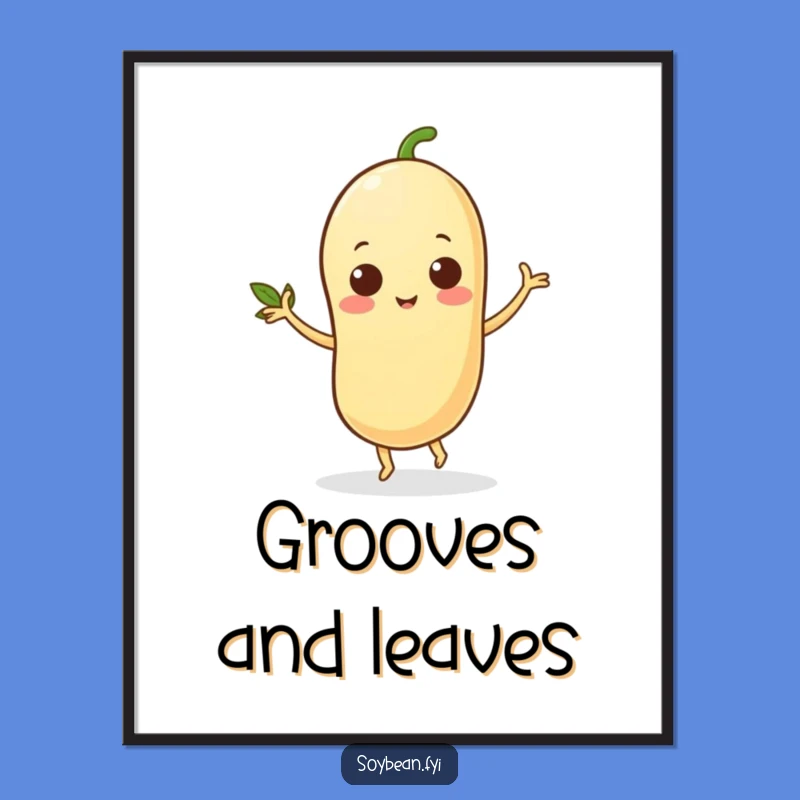 Funny Dancing Soybean Digital Art: Instant Rhythm for Your Walls, Downloadable Gift