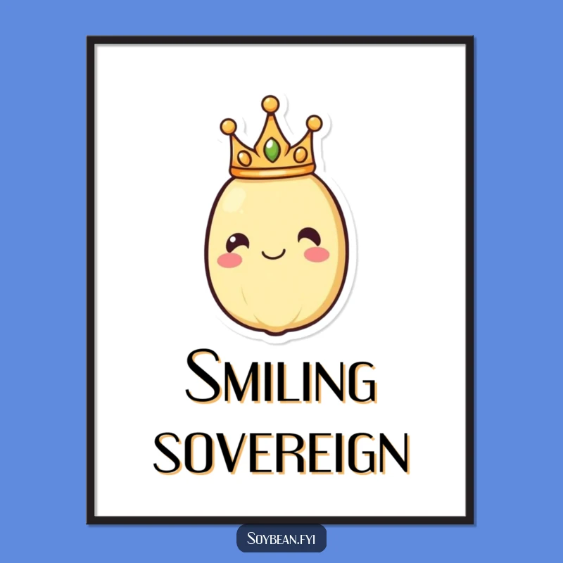 Funny Royal Soybean Digital Art: Instant Majesty for Your Walls, Downloadable Gift