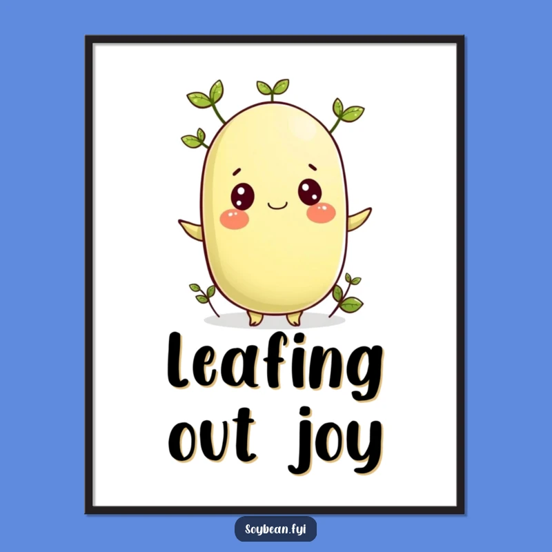 Funny Sprouting Soybean Digital Art: Instant Nature Decor!