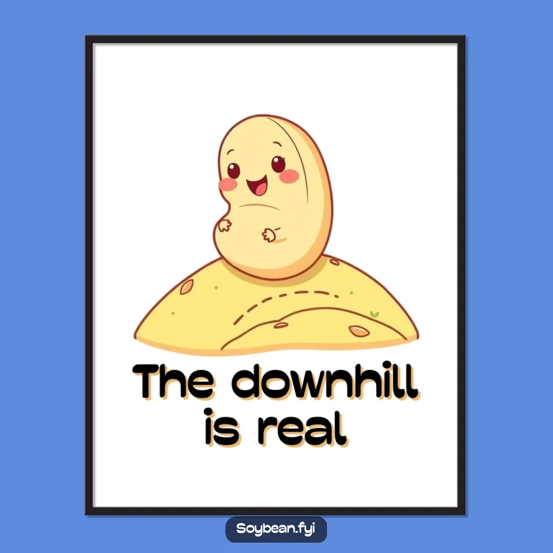 Funny Cheerful Soybean Digital Art: Instant Joyful Rolling!