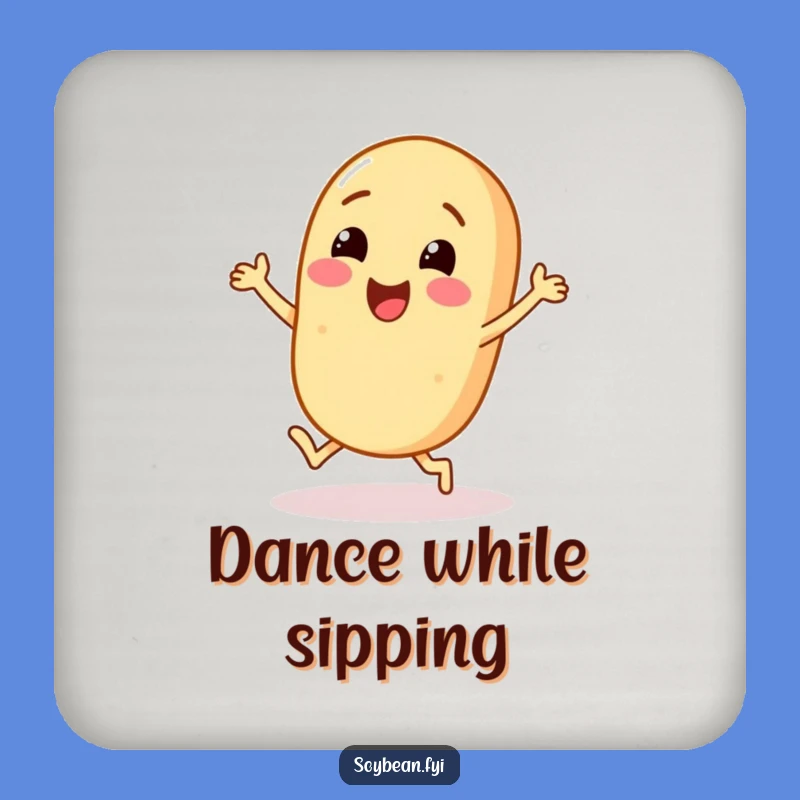 Funny Soybean Dance Coaster: Protect Surfaces with a Happy Character's Moves