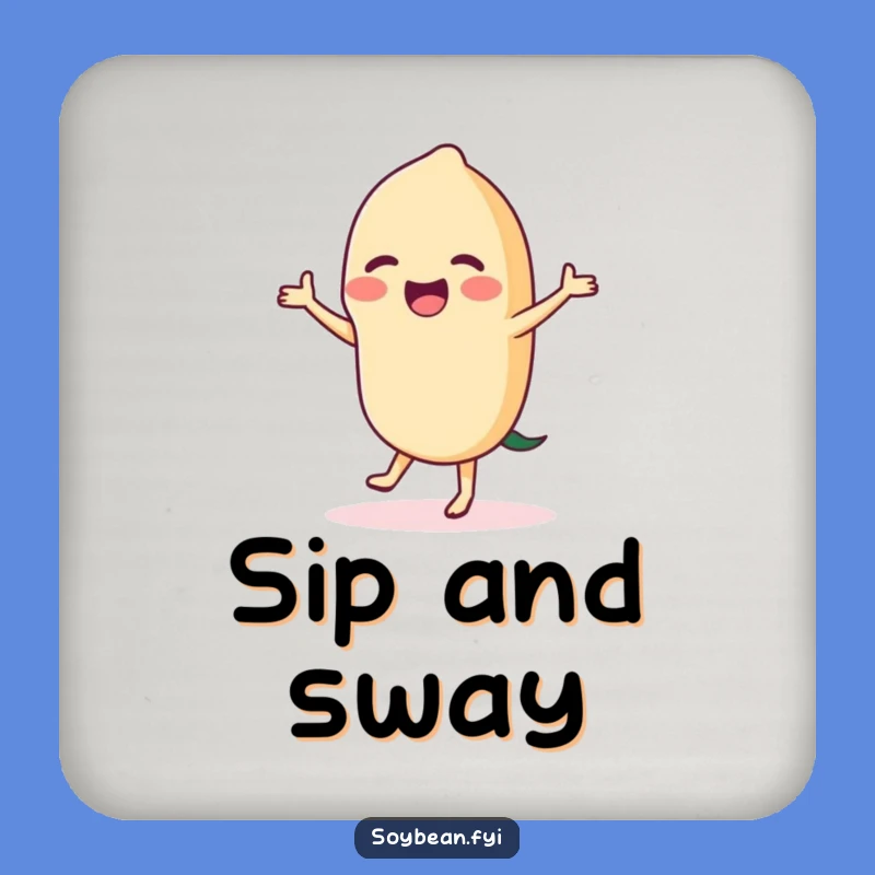 Funny Dancing Soybean Coaster: Protect Surfaces with a Hilarious Bean