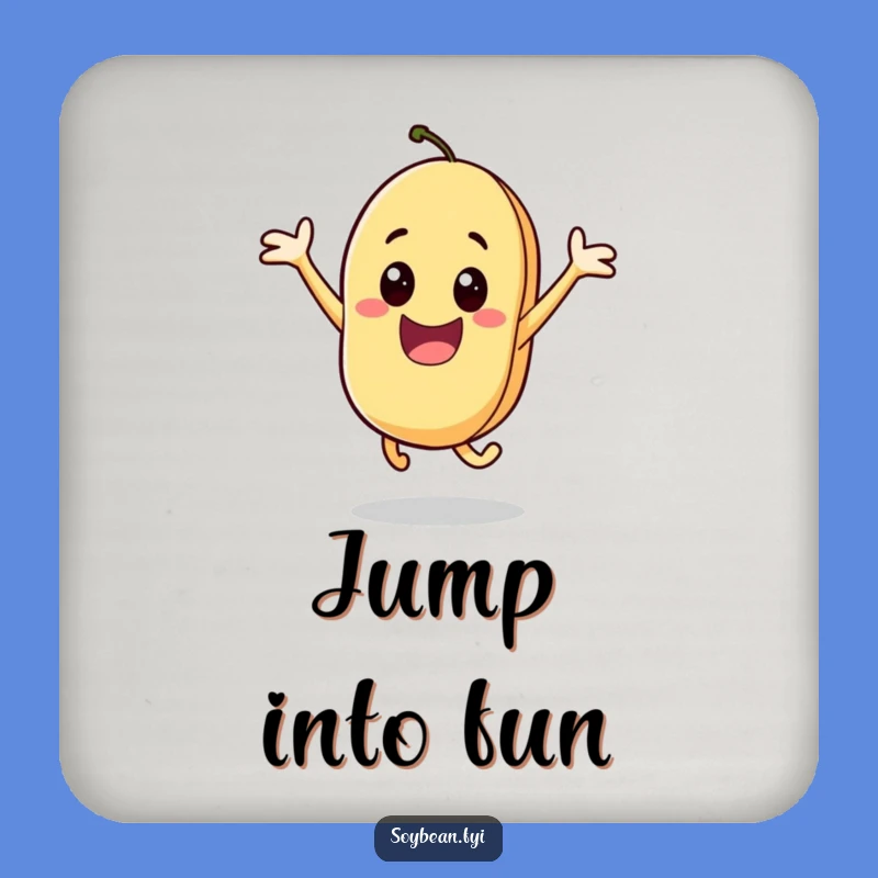 Funny Jumping Soybean Coaster: Add Bounce to Your Table, Tiny Gift