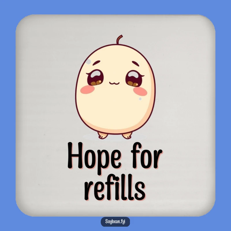 Funny Soybean Curiosity Coaster - Protect Surfaces with Hope, Cool Funny Gift