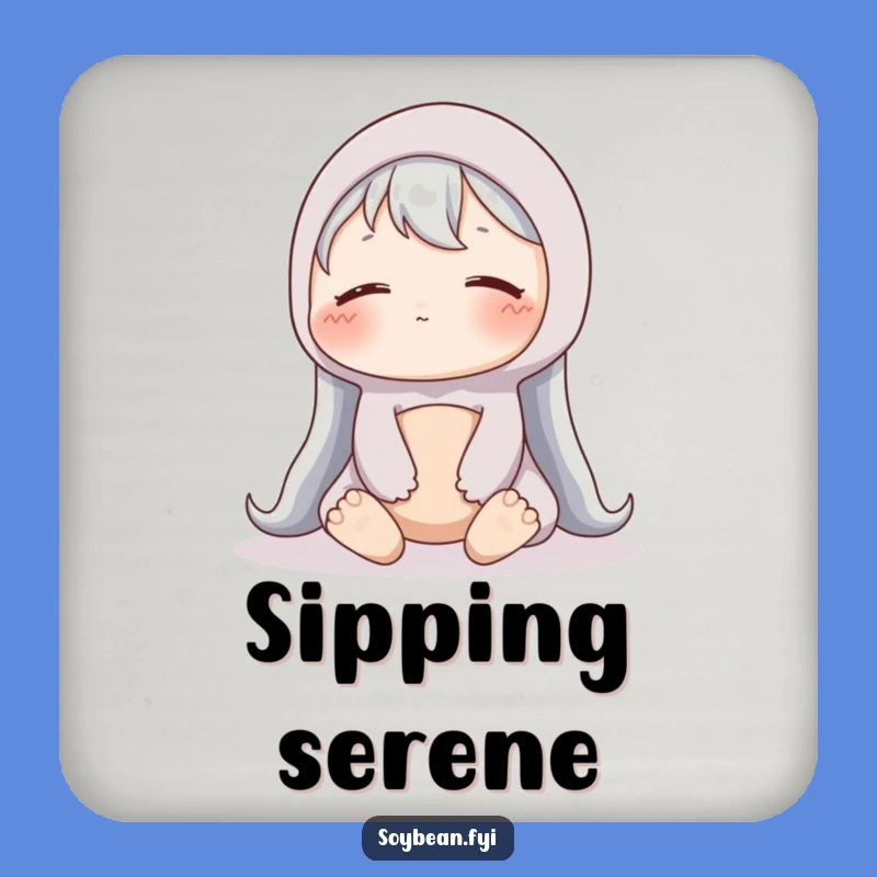 Funny Content Soybean Drink Coaster: Add Peace to Your Surfaces, Perfect Humorous Gift