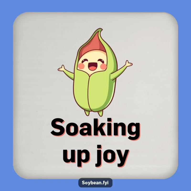 Funny Bursting Soybean Pod Coaster: Protect Surfaces with Humor, Tiny Gift