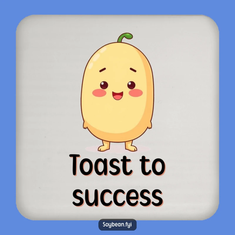 Funny Proud Soybean Coaster Set - Tall Protection, Stylish Humorous Gift