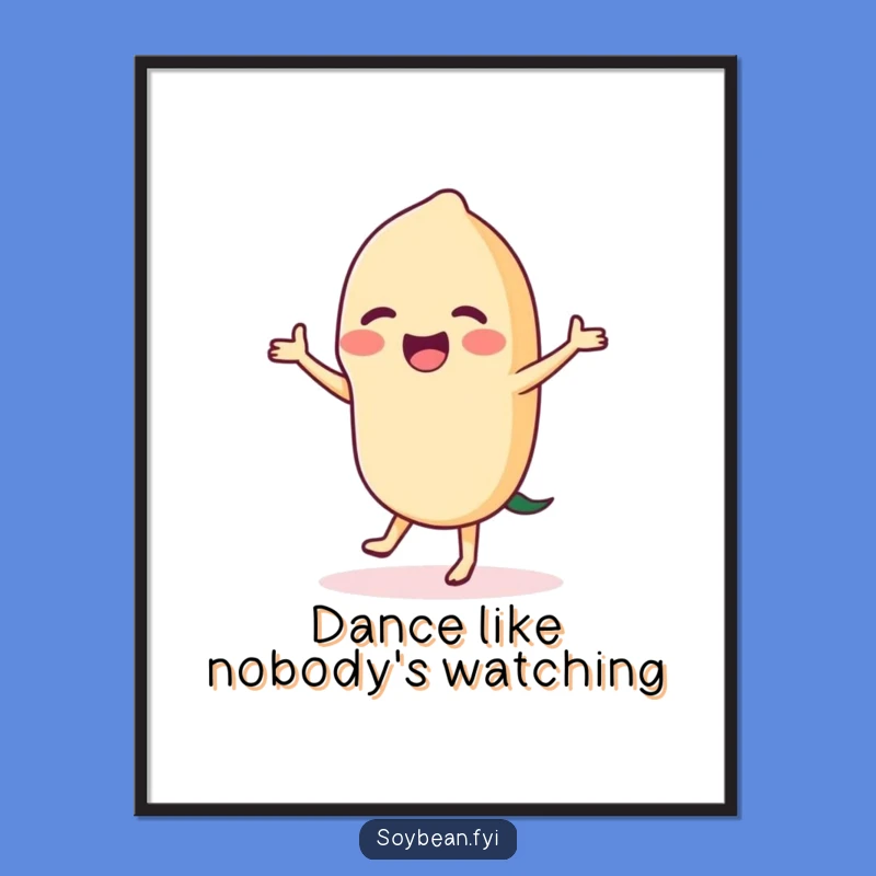 Funny Dancing Soybean Poster: Bring Joyful Bean Vibes to Your Walls
