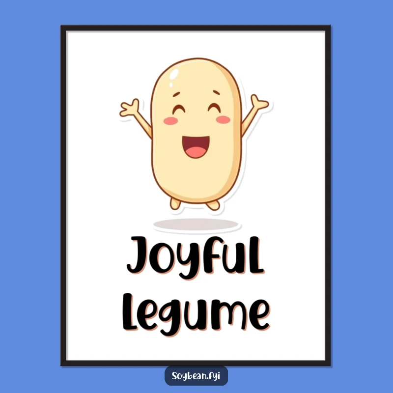 Funny Jumping Soybean Poster: Brighten Your Space!