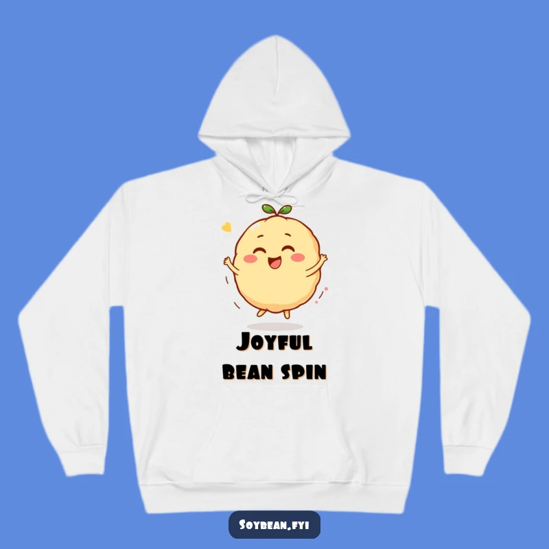 Funny Kawaii Soybean Bounce Hoodie, Cozy Comfort with a Spinning Character