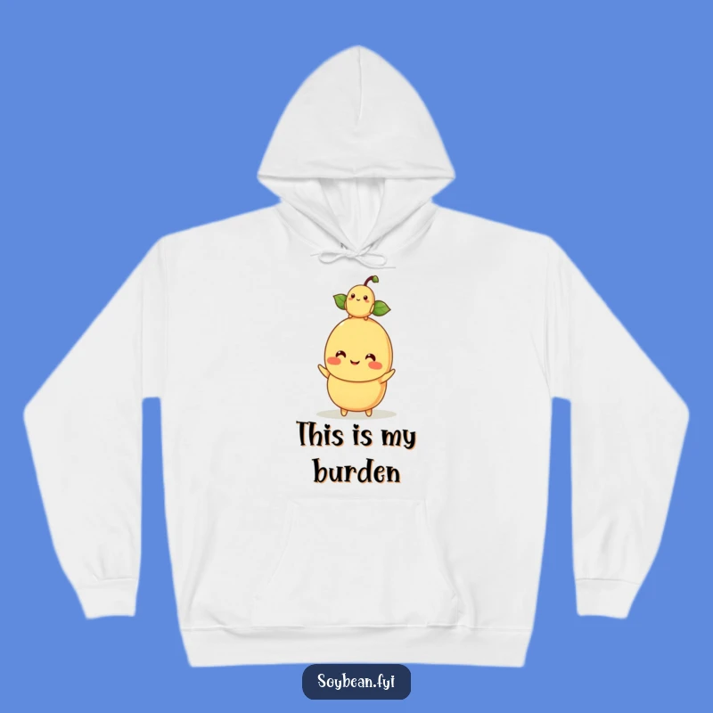 Funny Kawaii Soybean Parent Hoodie - Cozy Baby Bean Balance Comfort Gift