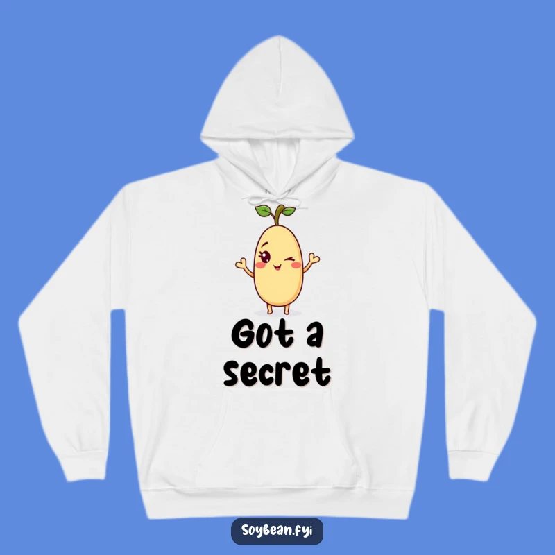 Funny Winking Soybean Hoodie: Cozy Mischief with a Waving Bean