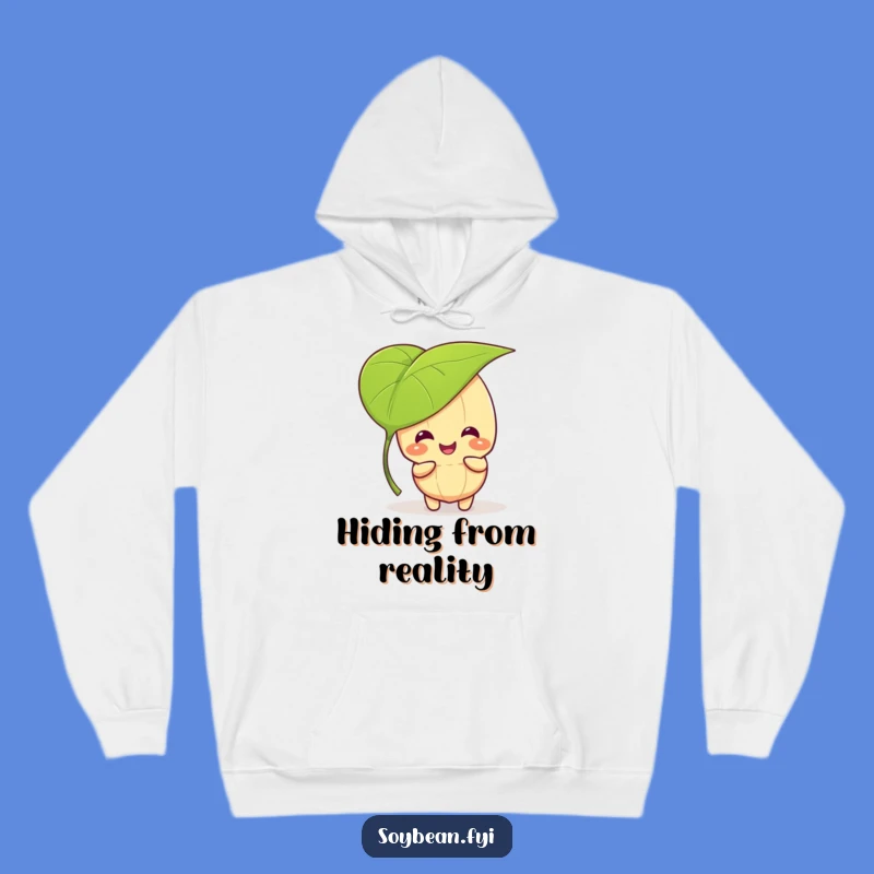 Funny Kawaii Soybean Peek-A-Boo Hoodie - Cozy Hide-and-Seek Humor Gift