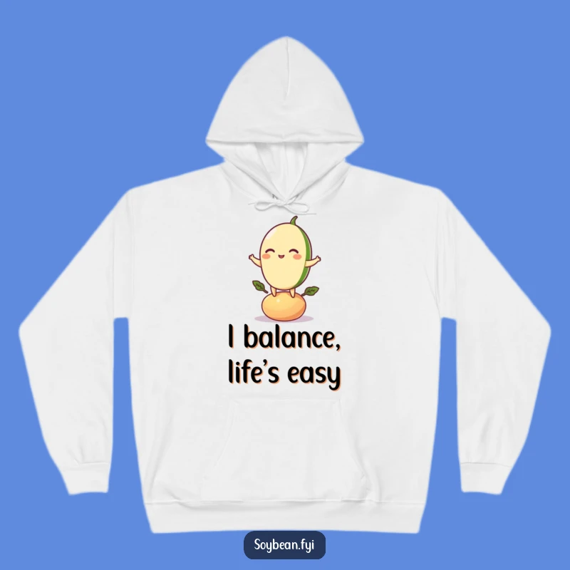 Funny Balancing Soybean Hoodie: Cozy Up with this Healthy and Humorous Wear