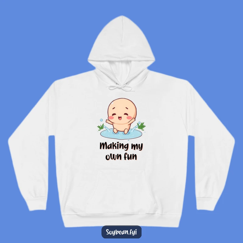 Funny Splashing Soybean Hoodie: Cozy Up with Hilarious Joyful Vibes!