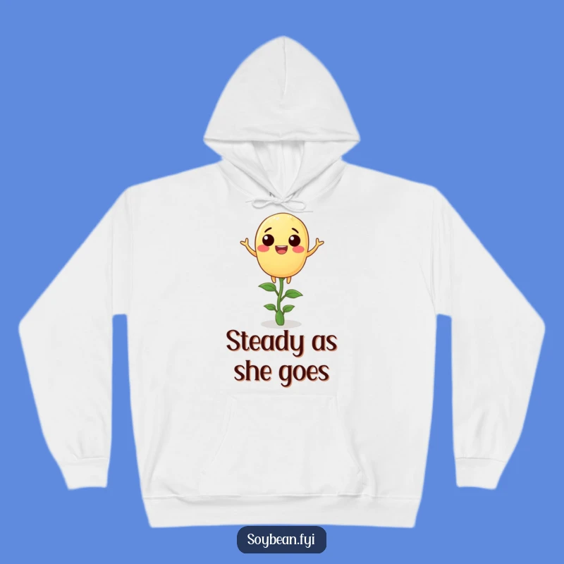 Funny Soybean Balance Hoodie: Cozy Calm with a Joyful Bean